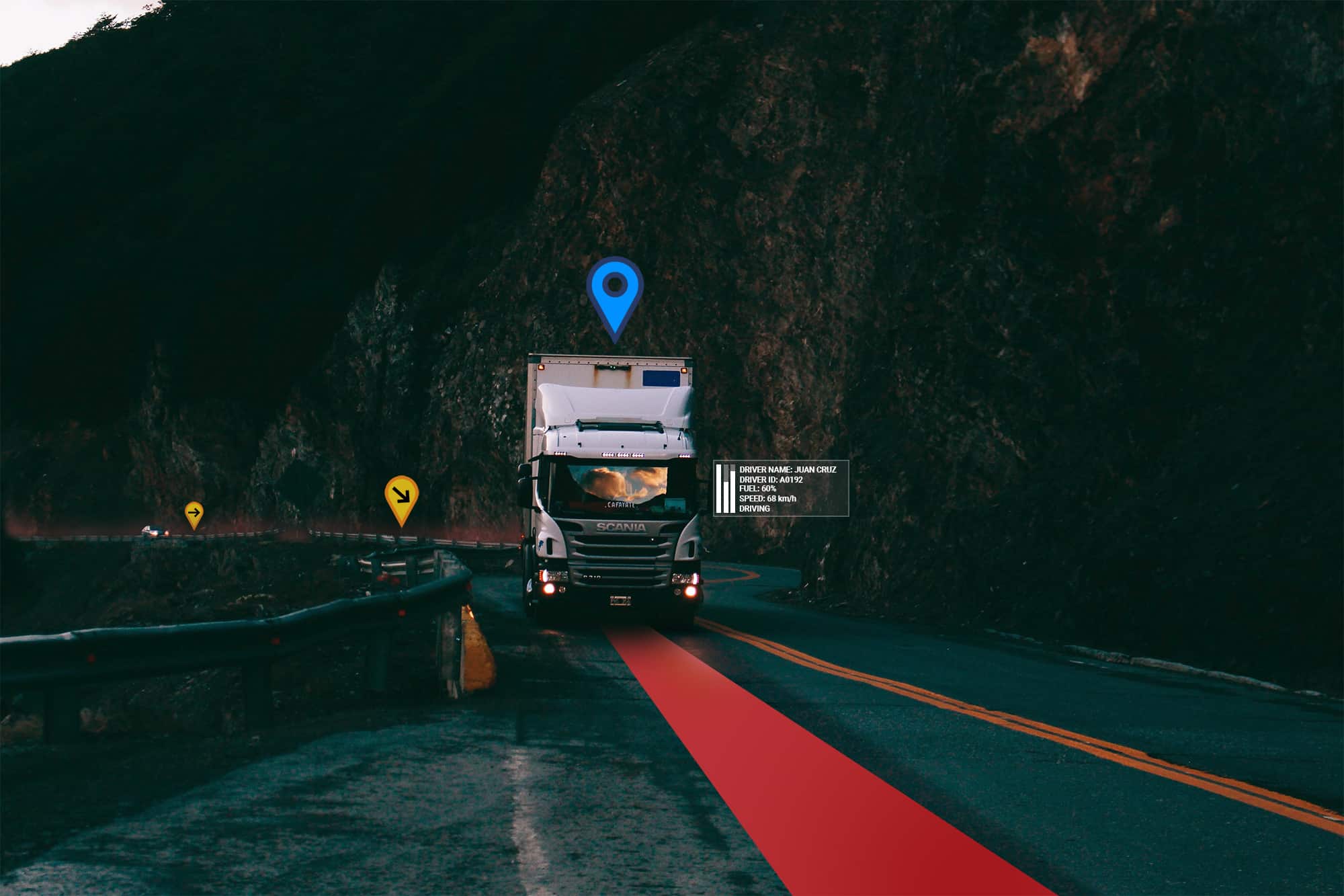 truck with pin on top
